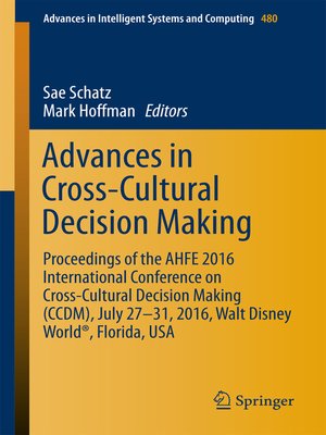 cover image of Advances in Cross-Cultural Decision Making